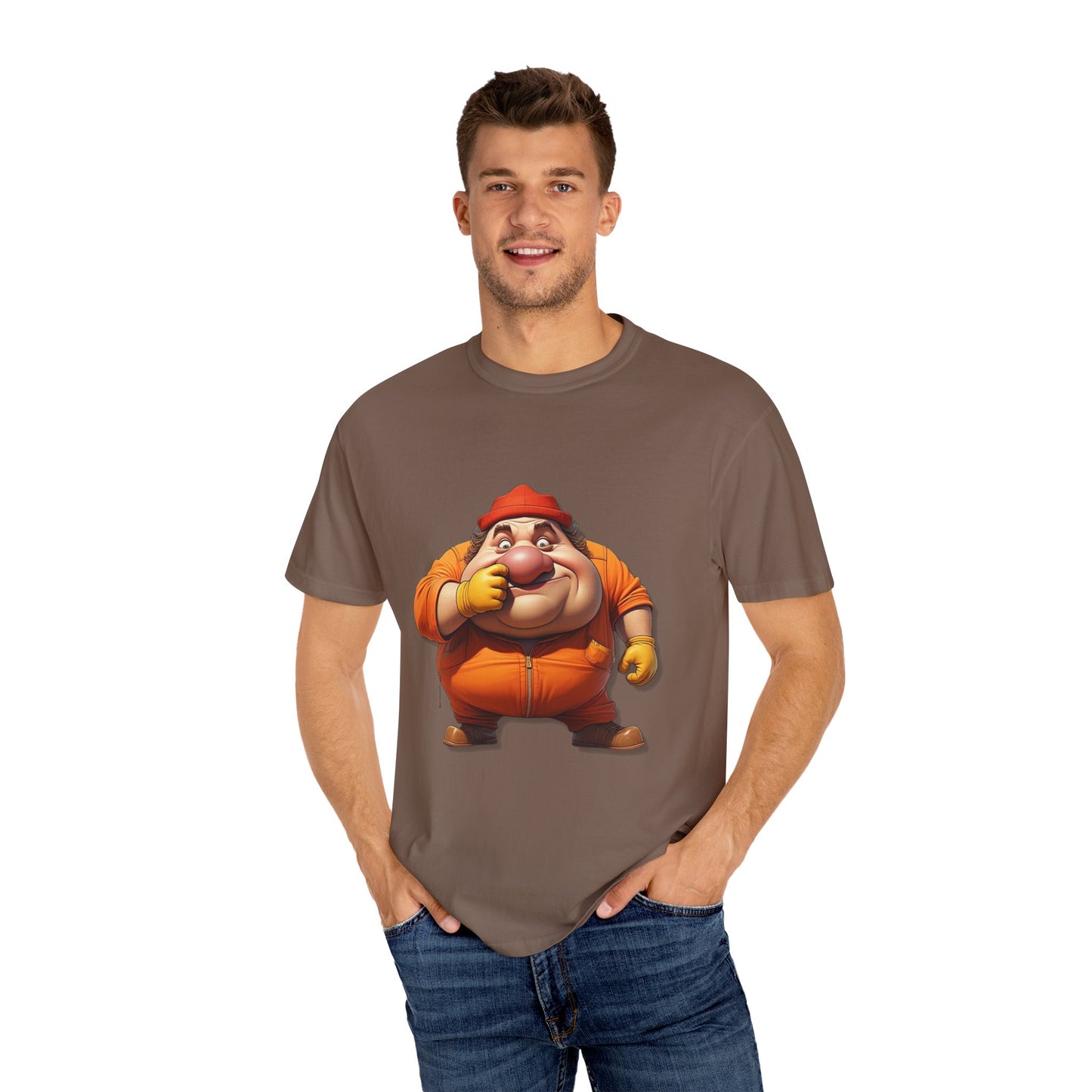 Fun Cartoon Character Unisex Garment-Dyed T-Shirt