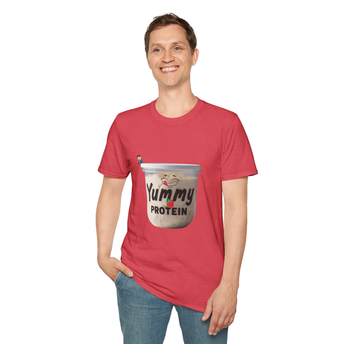 Yummy Protein Unisex Softstyle T-Shirt - Fun Fitness Apparel