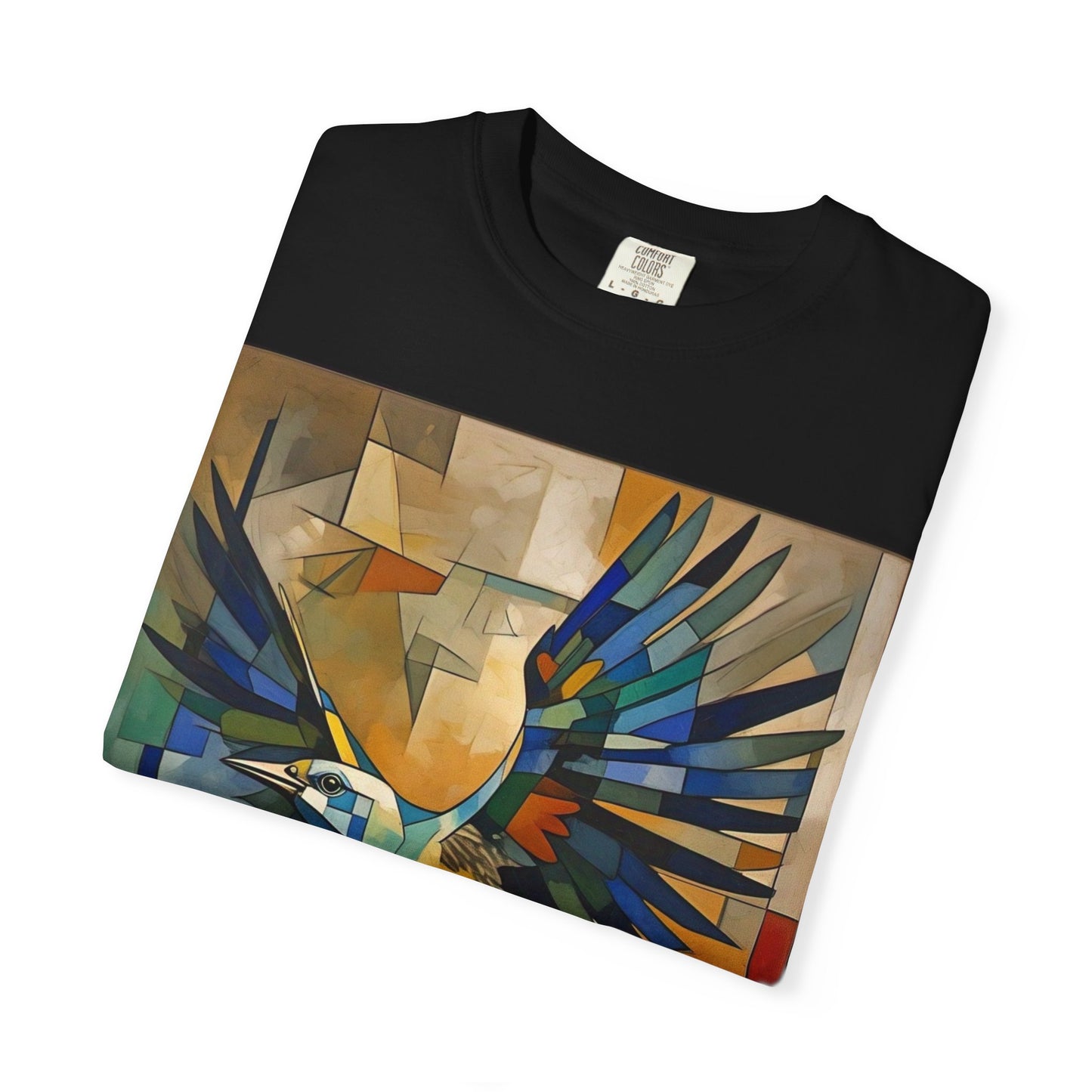 Colorful Bird Art Unisex T-Shirt - Vibrant Garment-Dyed Tee