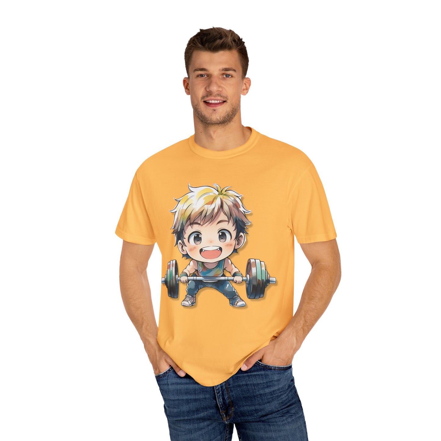 Cute Cartoon Weightlifter Unisex T-shirt - Perfect for Fitness Lovers
