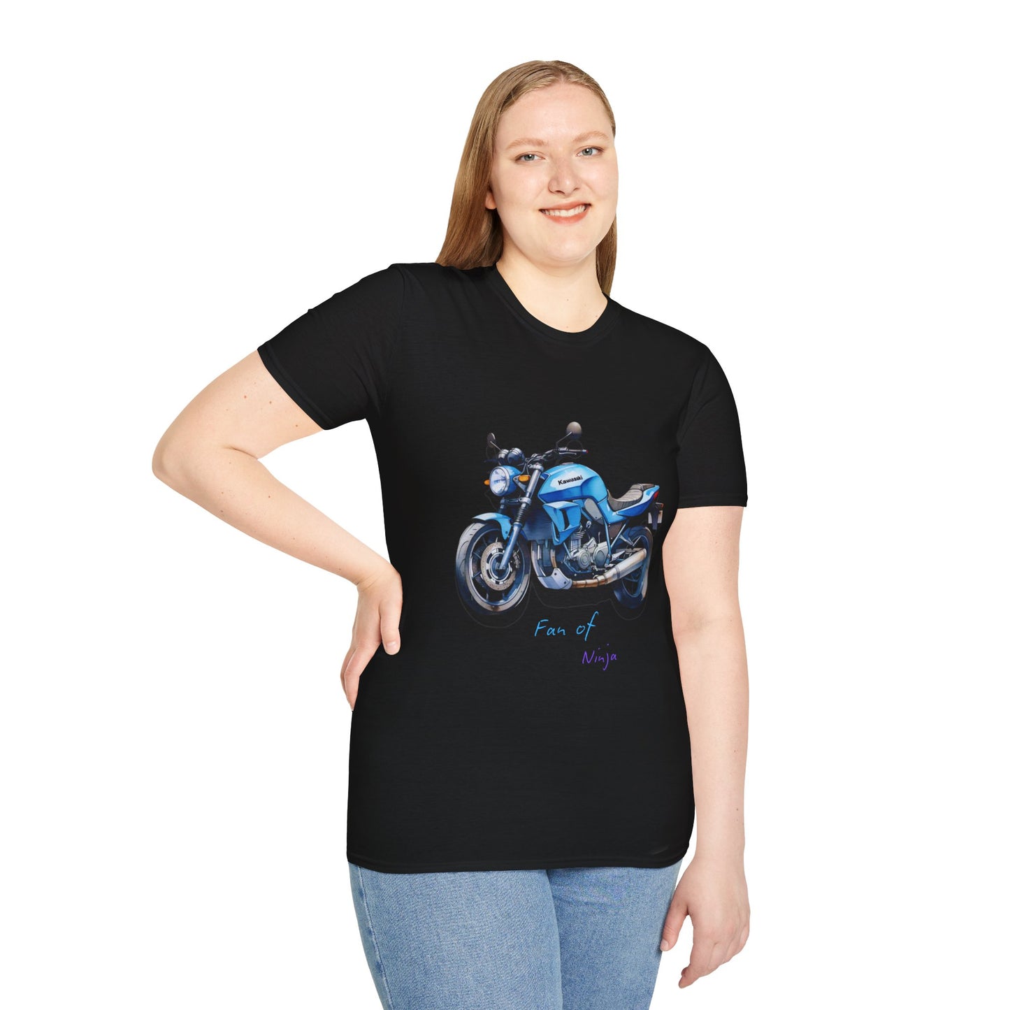 Unisex Softstyle T-Shirt - 'Fan of Ninja' Motorcycle Graphic Tee for Riders