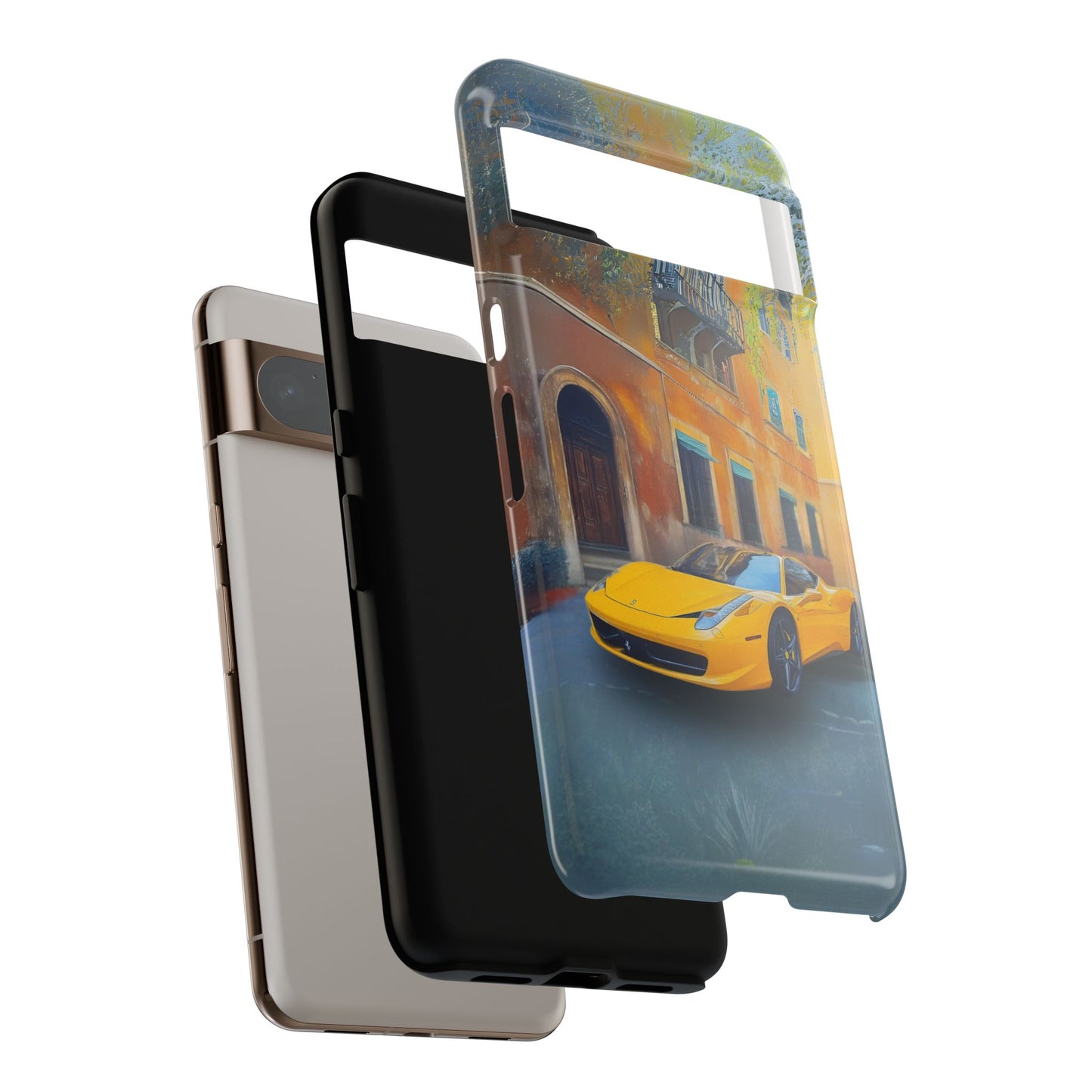 Ferrari Yellow Tough Phone Case - Stylish and Durable