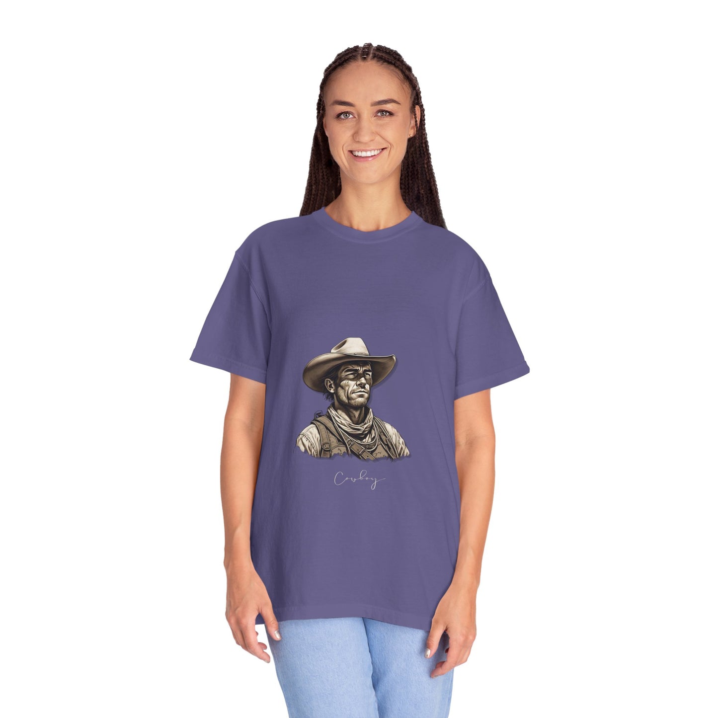 Rustic Cowboy Graphic T-Shirt for Western Aficionados