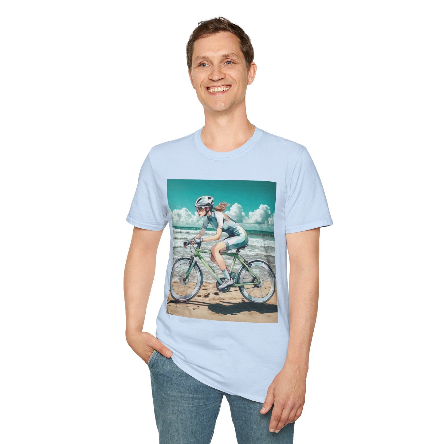 Beach Bike Ride Unisex Softstyle T-Shirt