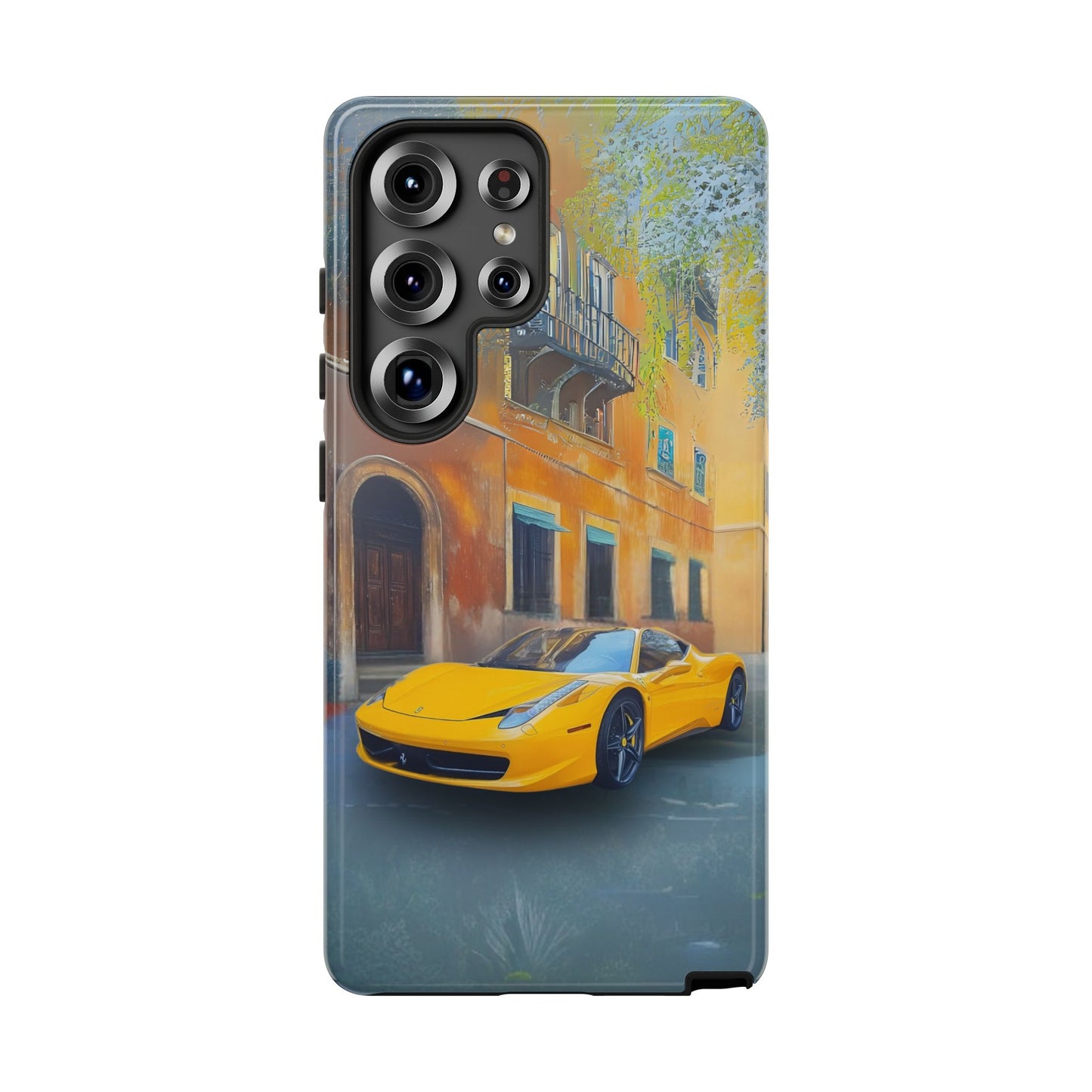 Ferrari Yellow Tough Phone Case - Stylish and Durable