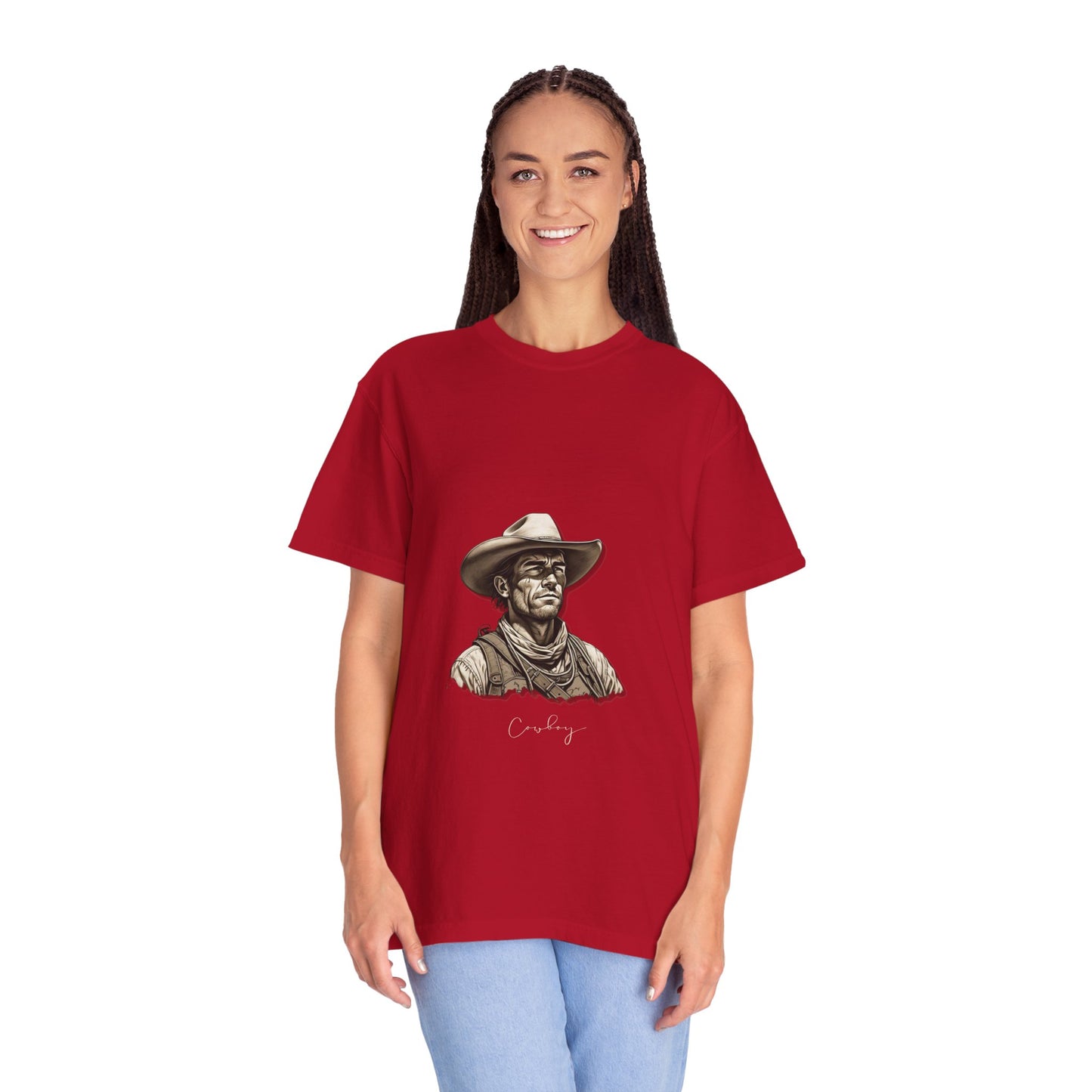 Rustic Cowboy Graphic T-Shirt for Western Aficionados