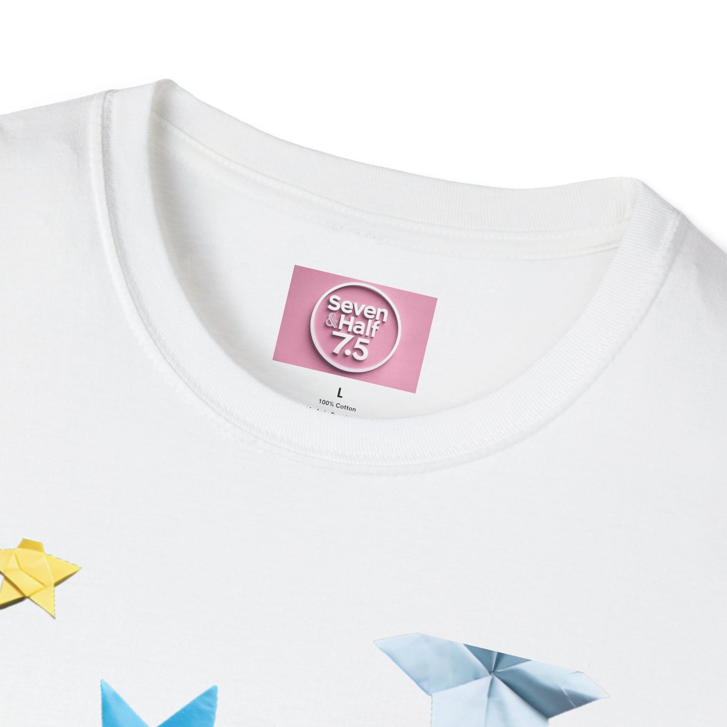 Origami Star Unisex Softstyle T-Shirt - Colorful Paper Art Tee for Creative Souls