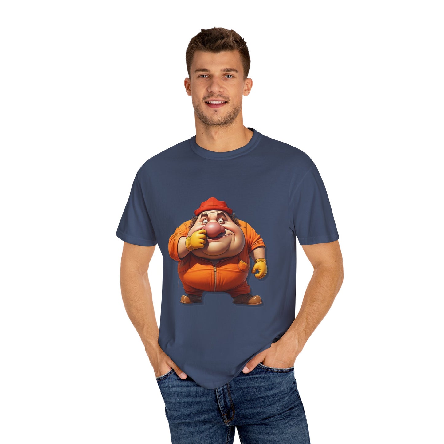 Fun Cartoon Character Unisex Garment-Dyed T-Shirt