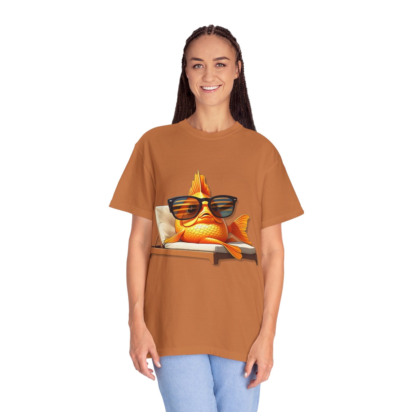 Chillin' Goldfish Unisex Garment-Dyed T-shirt