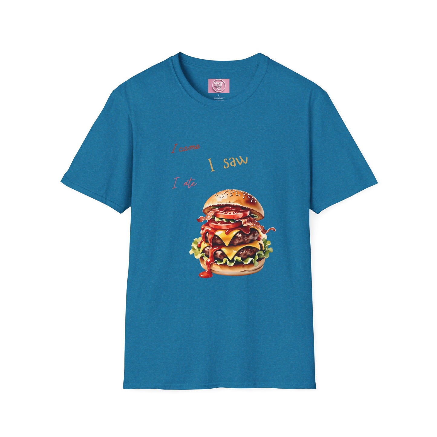 I Came, I Ate Burger Graphic Unisex Softstyle T-Shirt