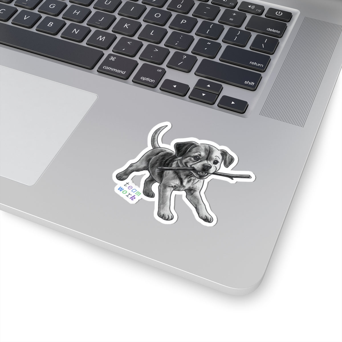 Cute Dog Teamwork Stickers - Fun & Playful Pet Decor