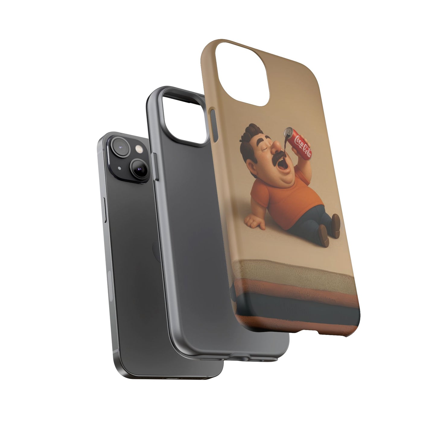 Funny Cartoon Phone Case - 'Coca-Cola Chill' Design