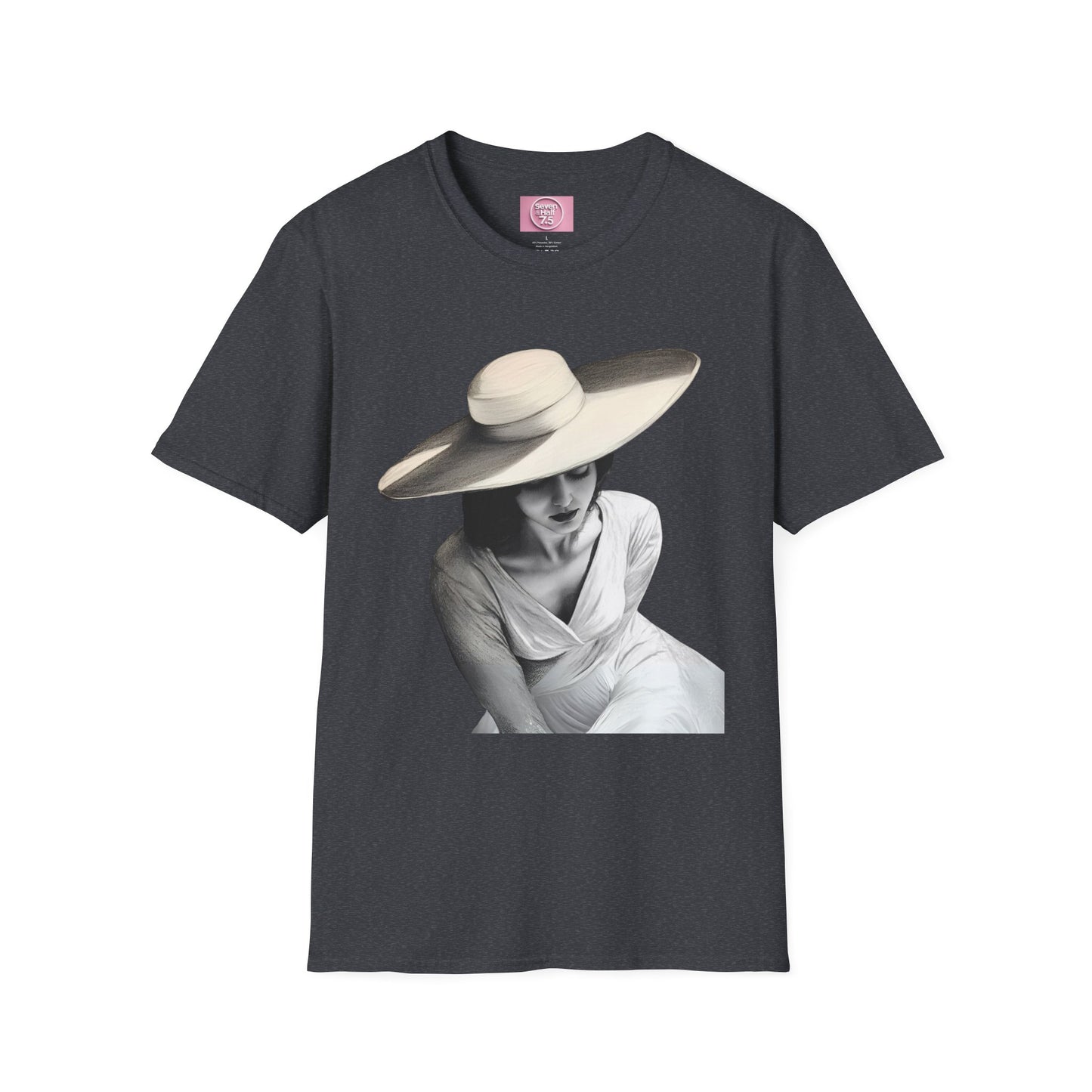 Artistic Women's  Softstyle T-Shirt - Charcoal art Design