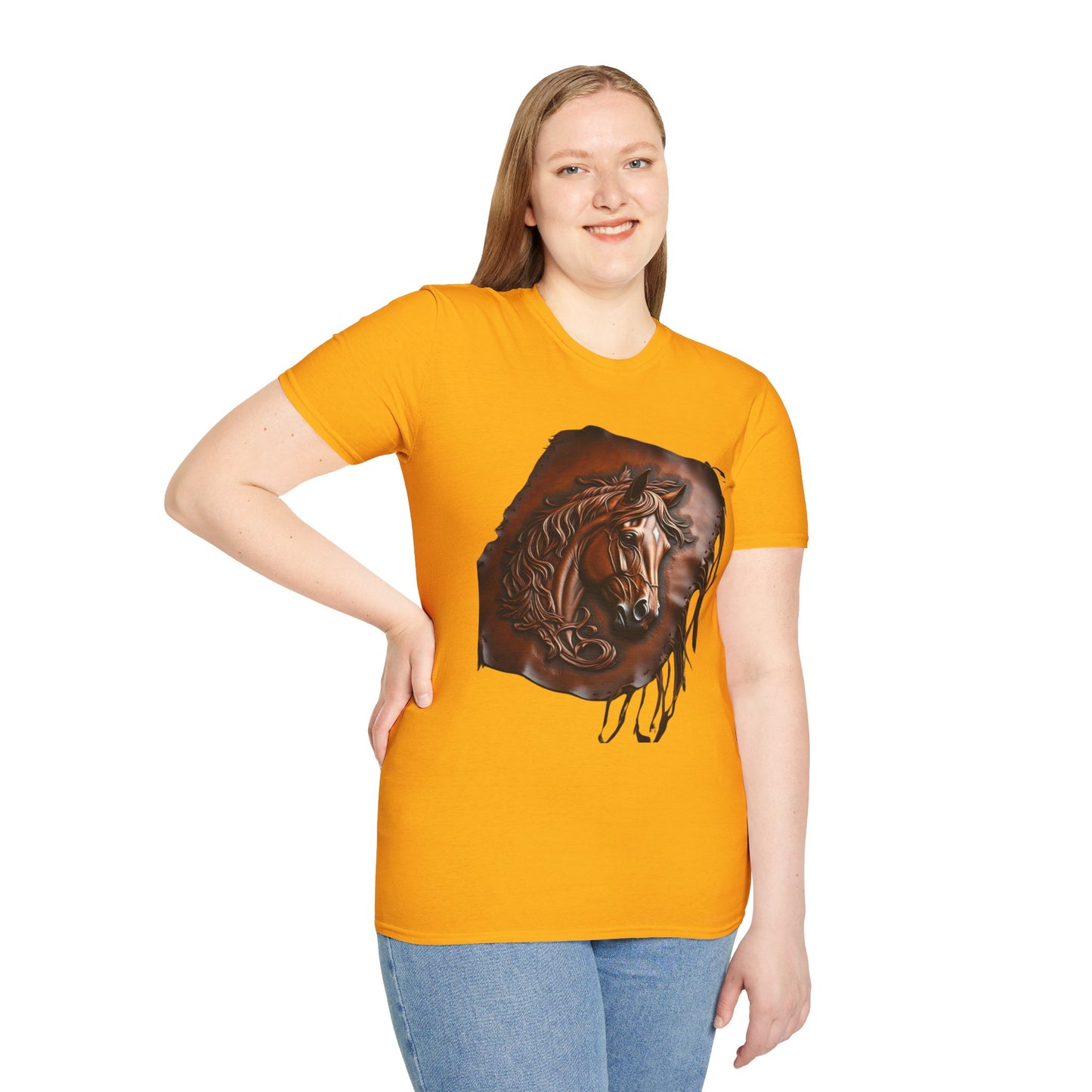 Rustic Horse Artwork Unisex Softstyle T-Shirt