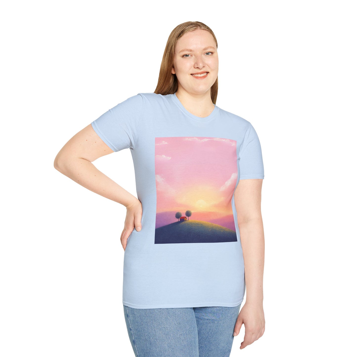 Serene Sunset Unisex Softstyle T-Shirt - Perfect for Nature Lovers