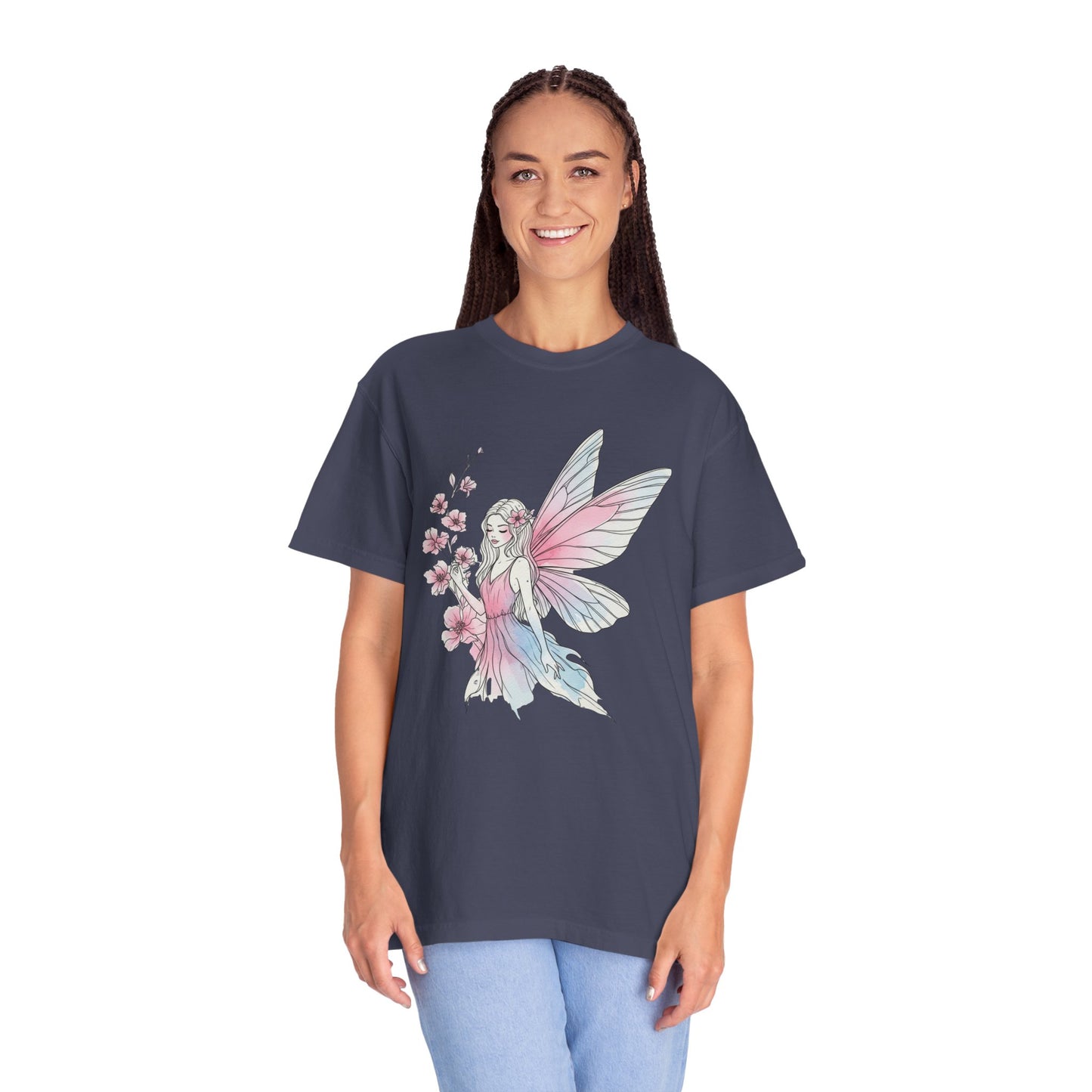 Whimsical Fairy T-Shirt - Eco-Friendly Tee, Vintage Style Shirt, Gift for Her, Fairy Lovers Gift, Summer Apparel, Spring Fashion