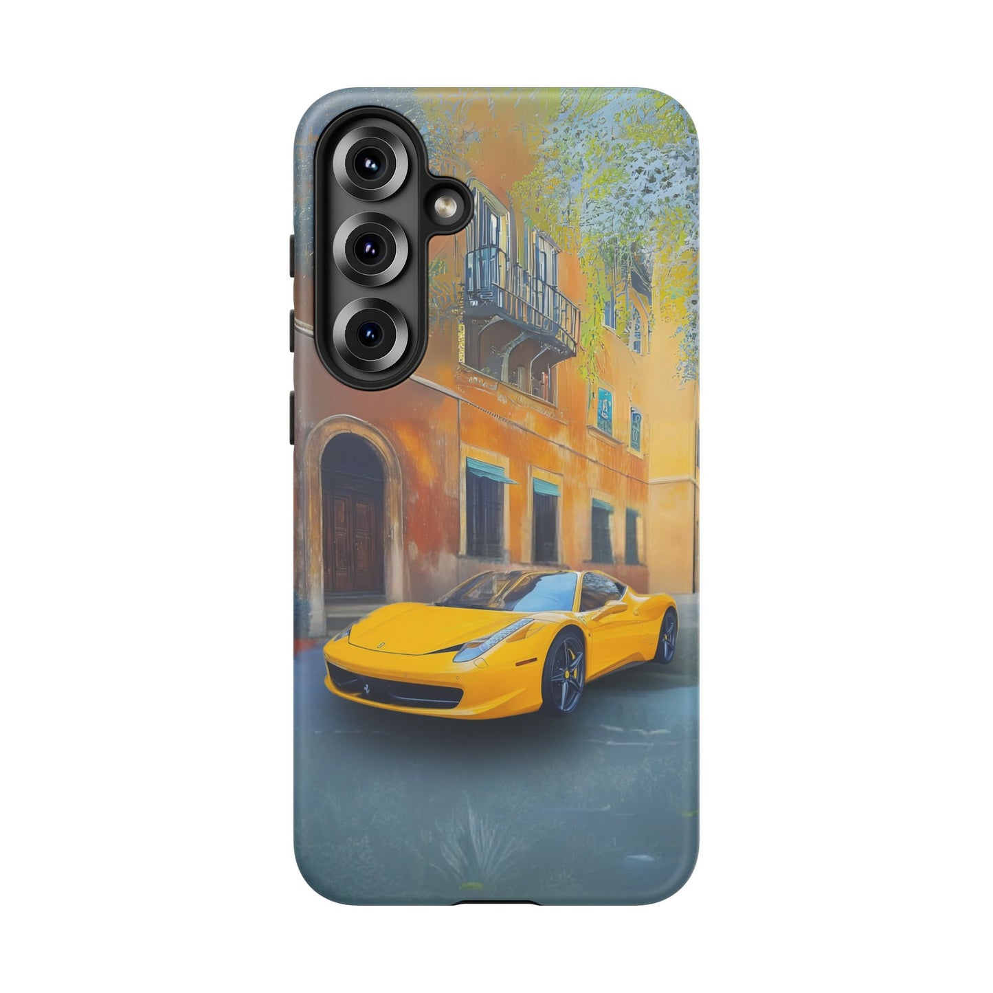 Ferrari Yellow Tough Phone Case - Stylish and Durable