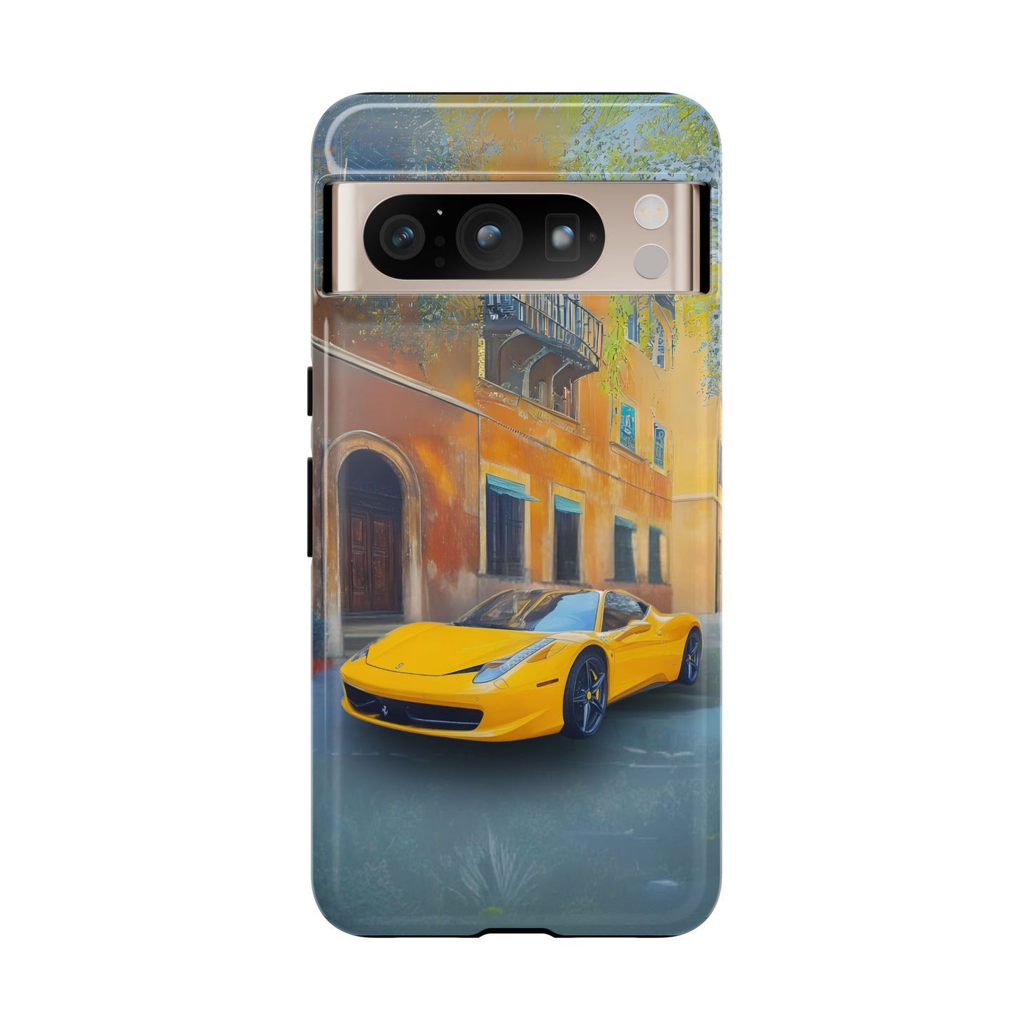 Ferrari Yellow Tough Phone Case - Stylish and Durable