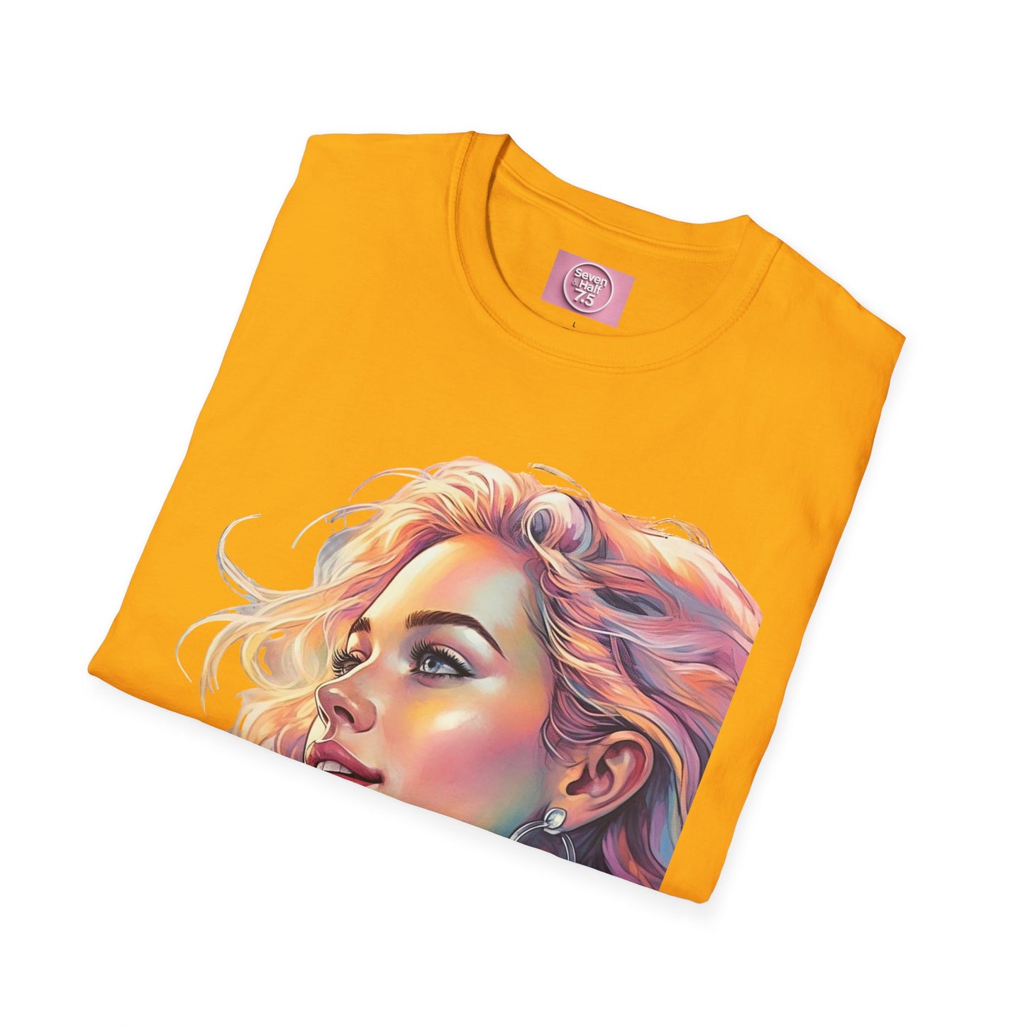 Artistic Women's Portrait T-Shirt - Women's Softstyle Tee for Creative Souls
