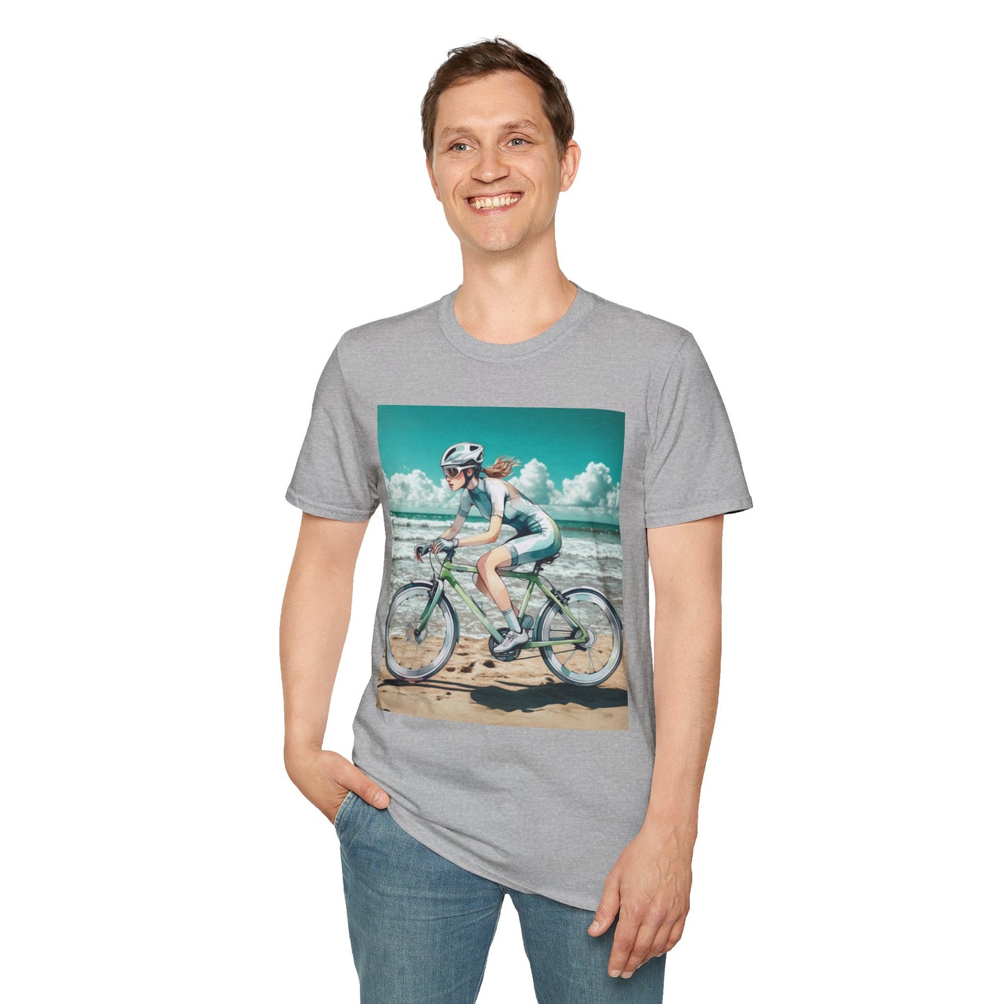 Beach Bike Ride Unisex Softstyle T-Shirt