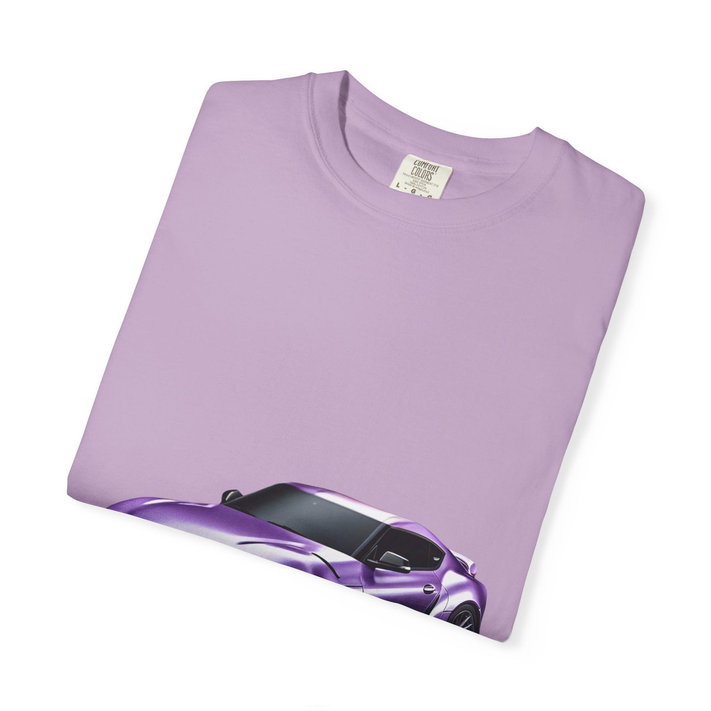 Purple Sports Car T-Shirt | Unisex Garment-Dyed Tee for Car Enthusiasts