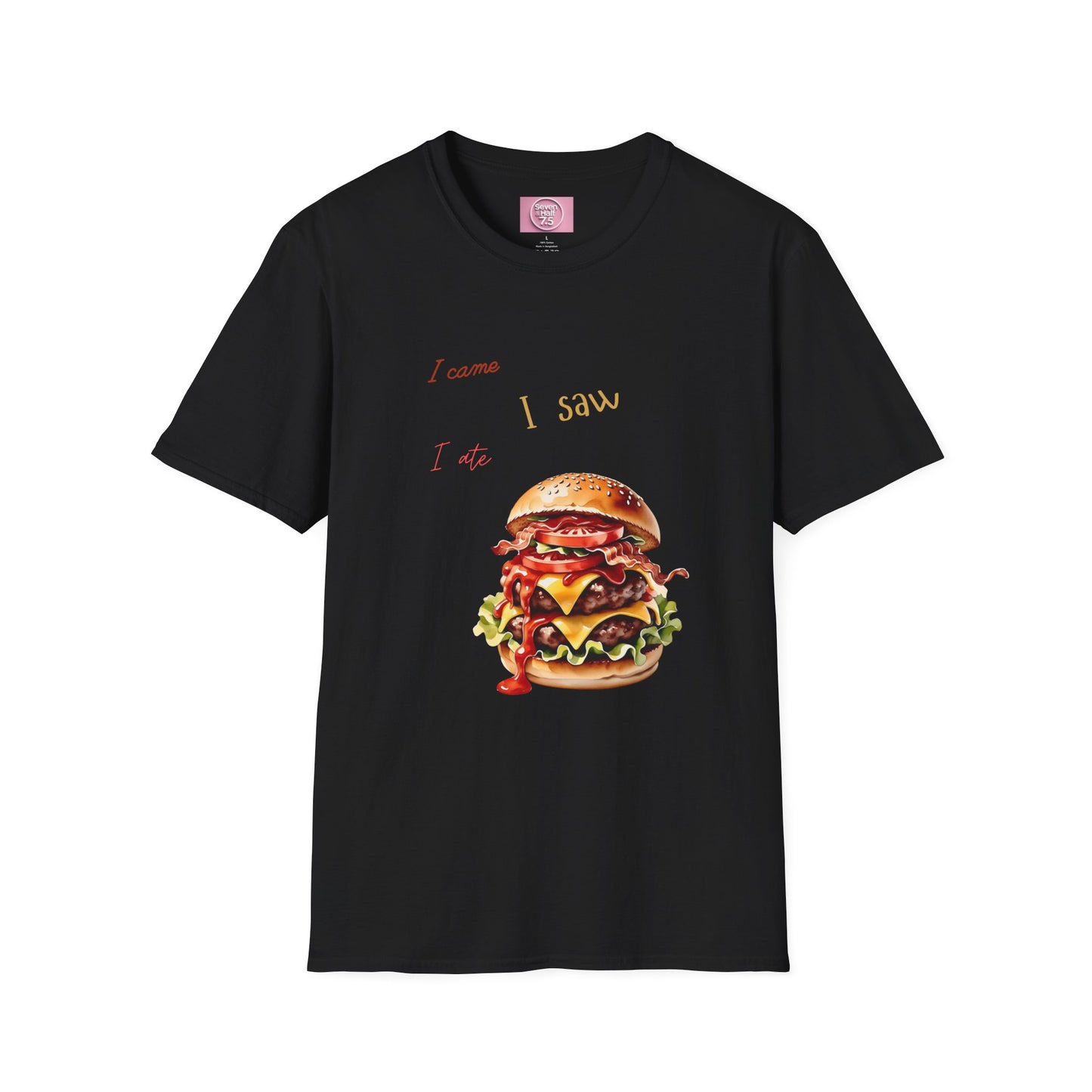 I Came, I Ate Burger Graphic Unisex Softstyle T-Shirt