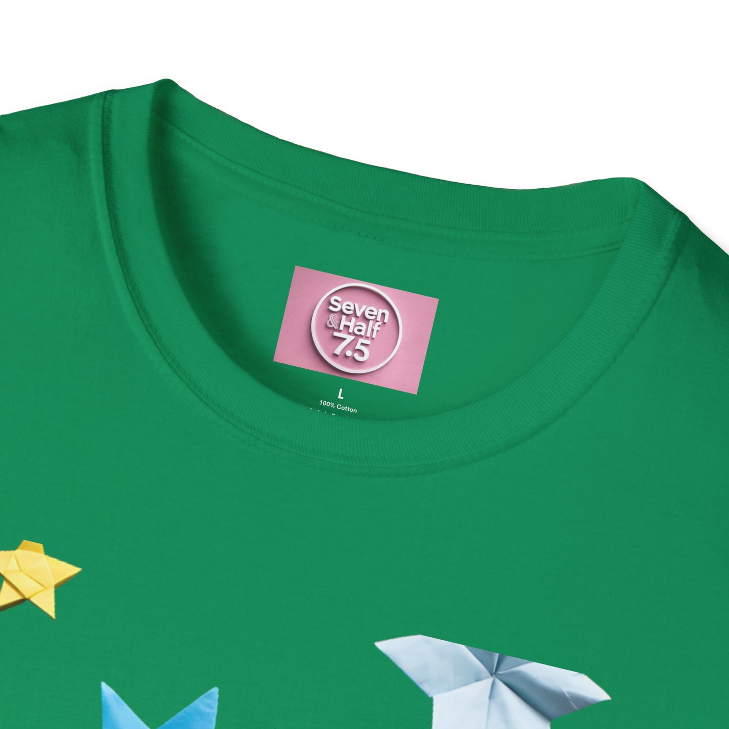 Origami Star Unisex Softstyle T-Shirt - Colorful Paper Art Tee for Creative Souls