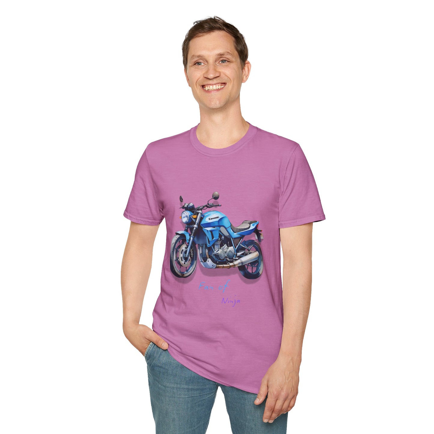 Unisex Softstyle T-Shirt - 'Fan of Ninja' Motorcycle Graphic Tee for Riders