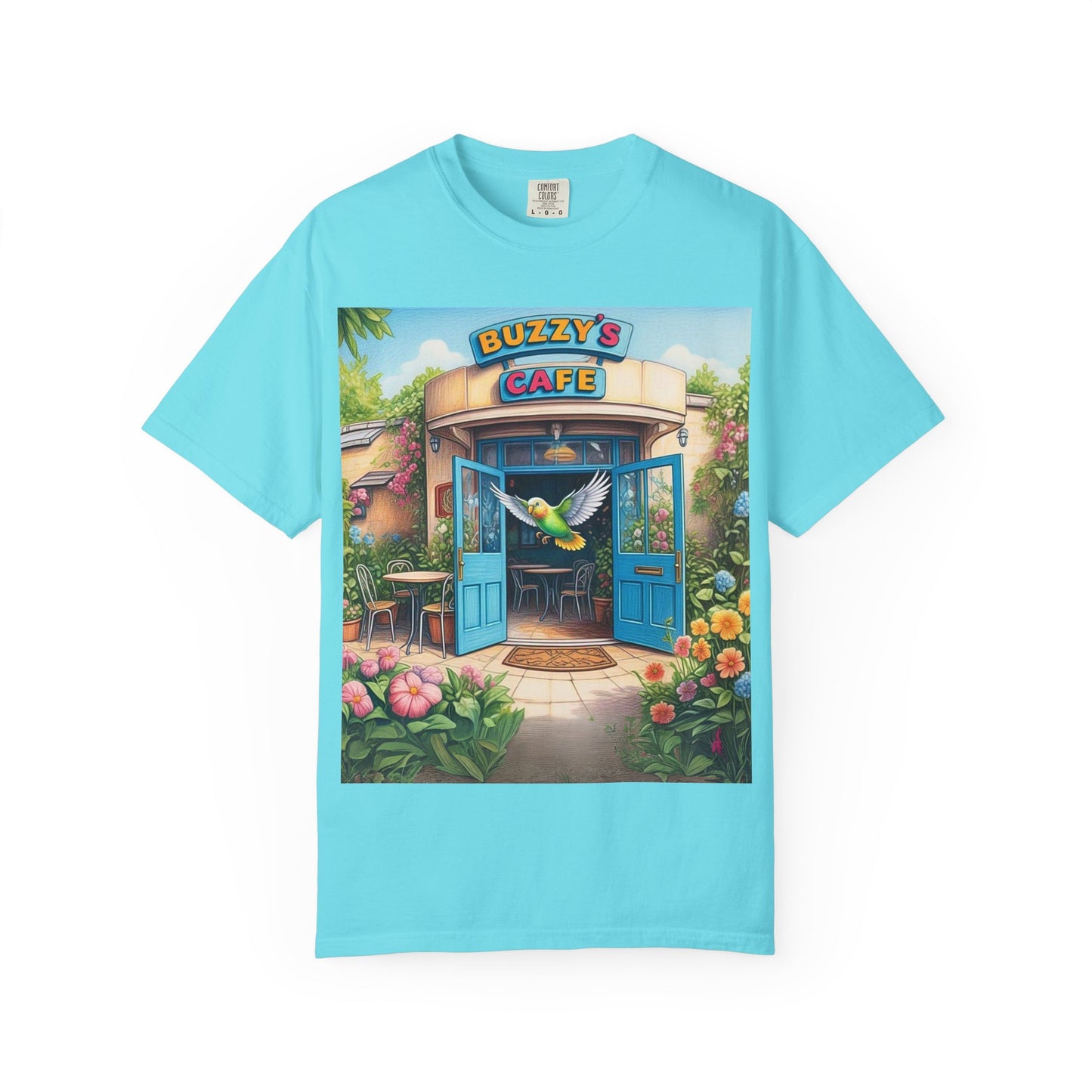 Buzzy's Cafe Unisex Garment-Dyed T-Shirt - Vibrant Summer Vibes