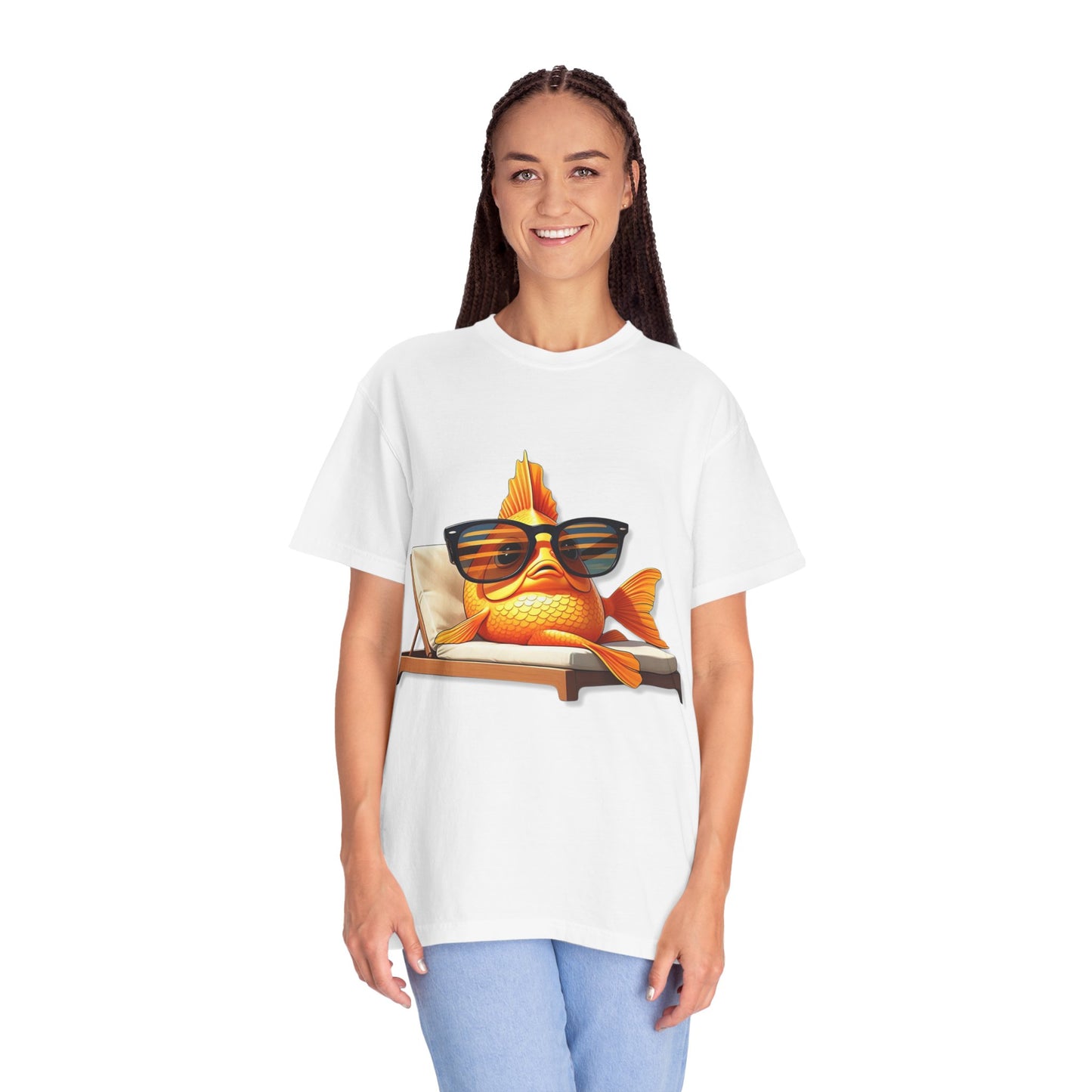 Chillin' Goldfish Unisex Garment-Dyed T-shirt