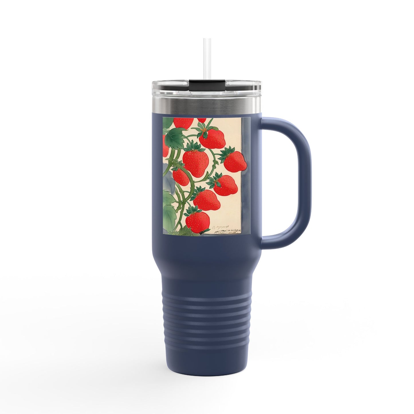 Strawberry Floral Insulated Travel Mug - 40oz