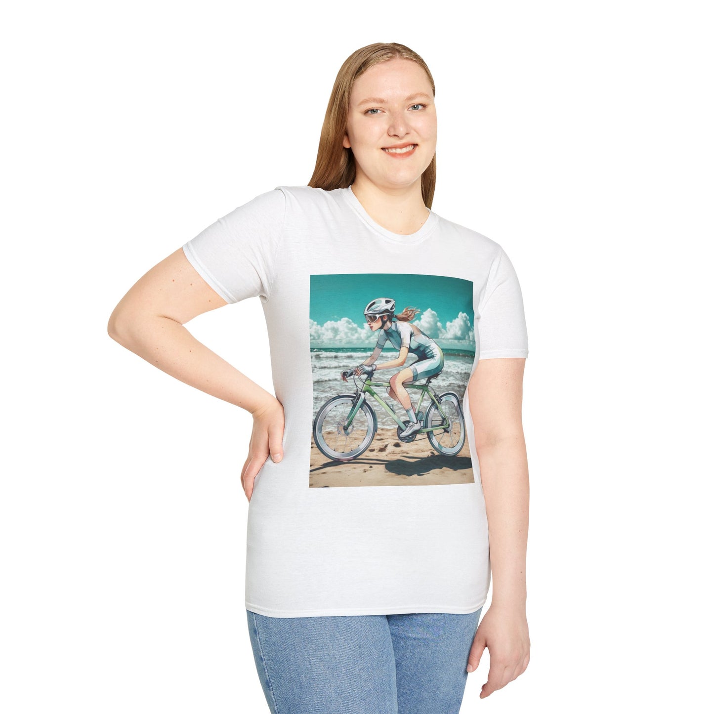 Beach Bike Ride Unisex Softstyle T-Shirt