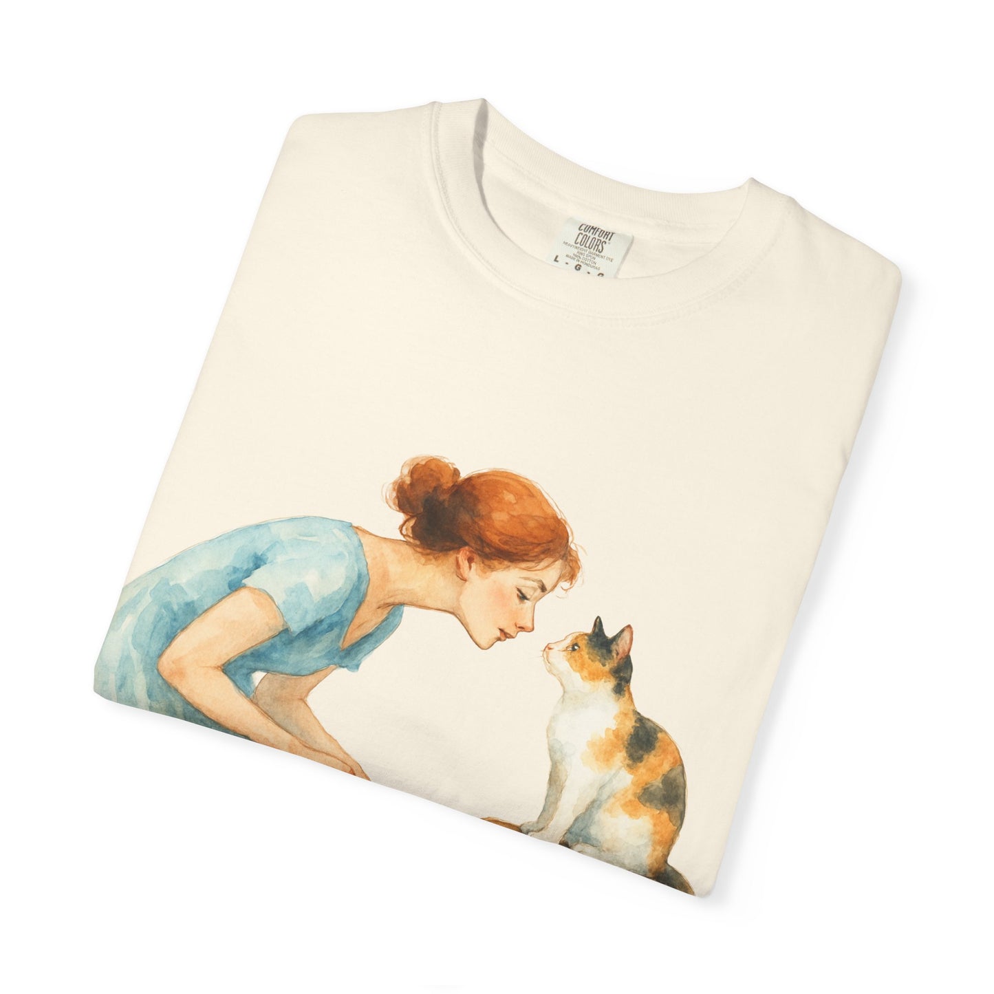 Hello Friend Cat Lover T-Shirt - Unisex Garment-Dyed Tee