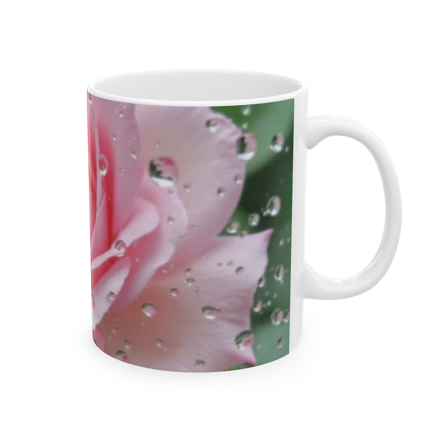 Pink Rose Ceramic Mug - 11oz & 15oz, Perfect Gift for Flower Lovers
