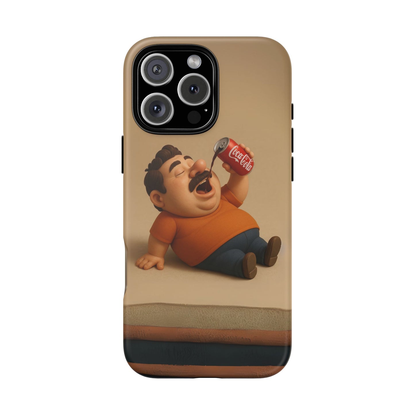 Funny Cartoon Phone Case - 'Coca-Cola Chill' Design