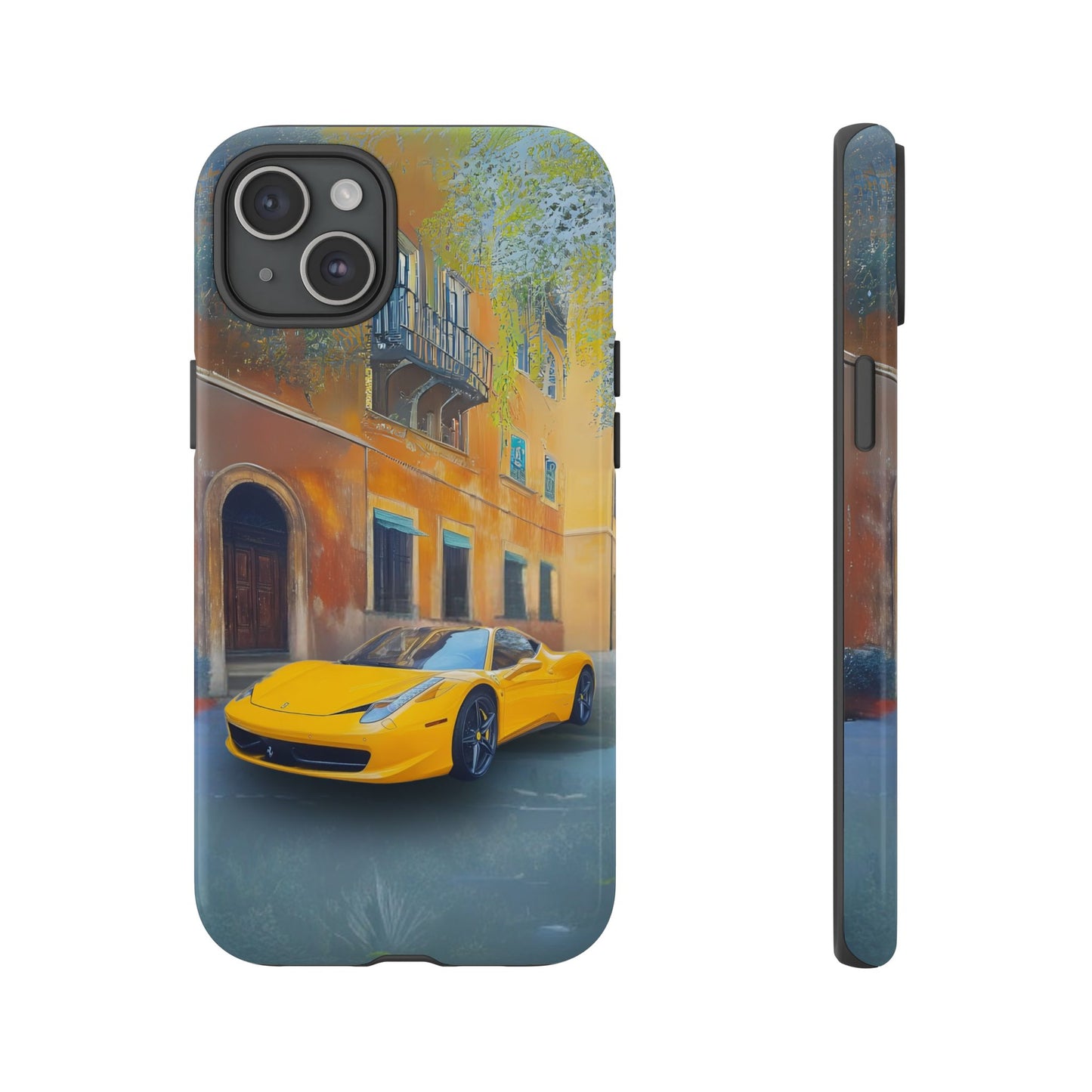 Ferrari Yellow Tough Phone Case - Stylish and Durable