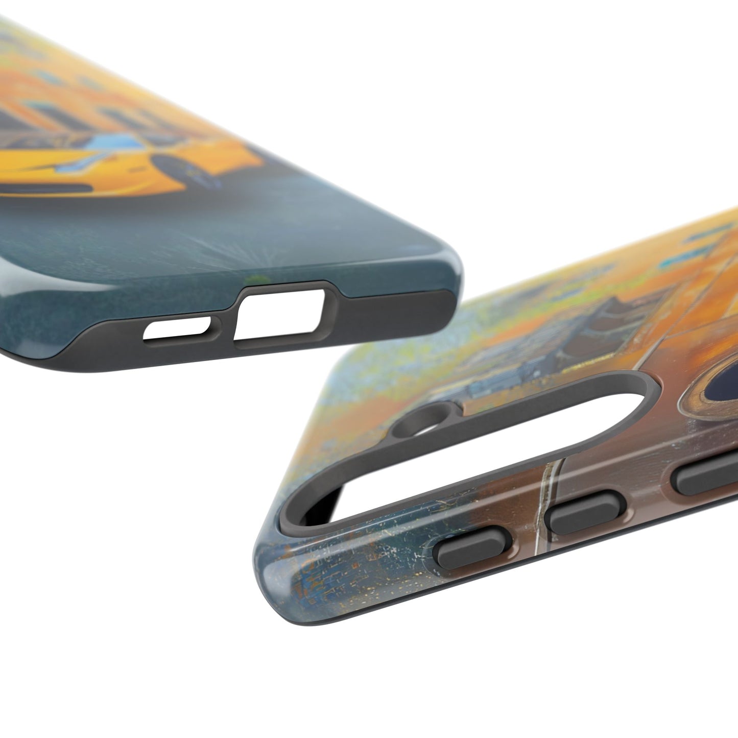 Ferrari Yellow Tough Phone Case - Stylish and Durable