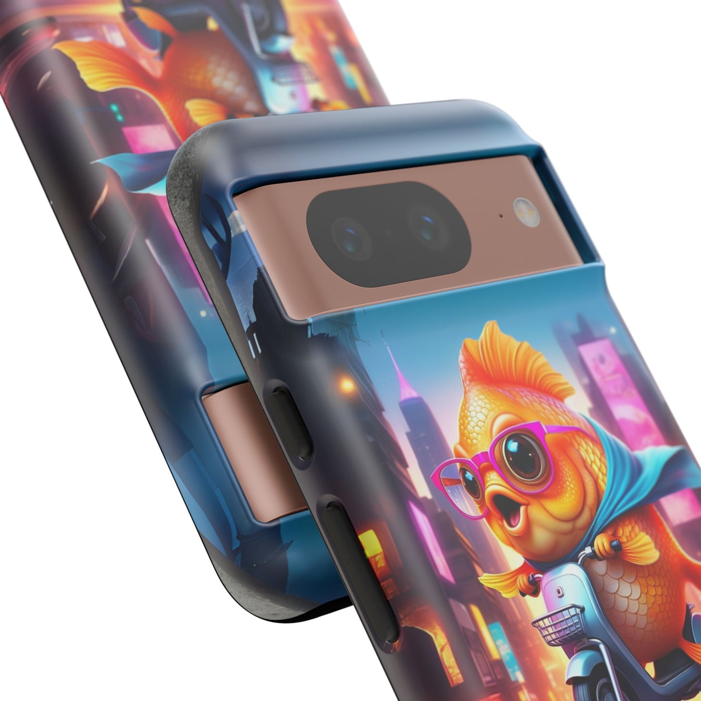 Adventures of Miss Goldfish Phone Case - Fun & Colorful Tough Cover for Fish Lovers