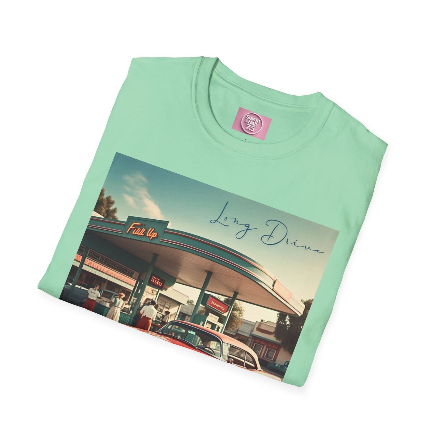 Retro Car Unisex Softstyle T-Shirt - Long Drive Graphic Tee