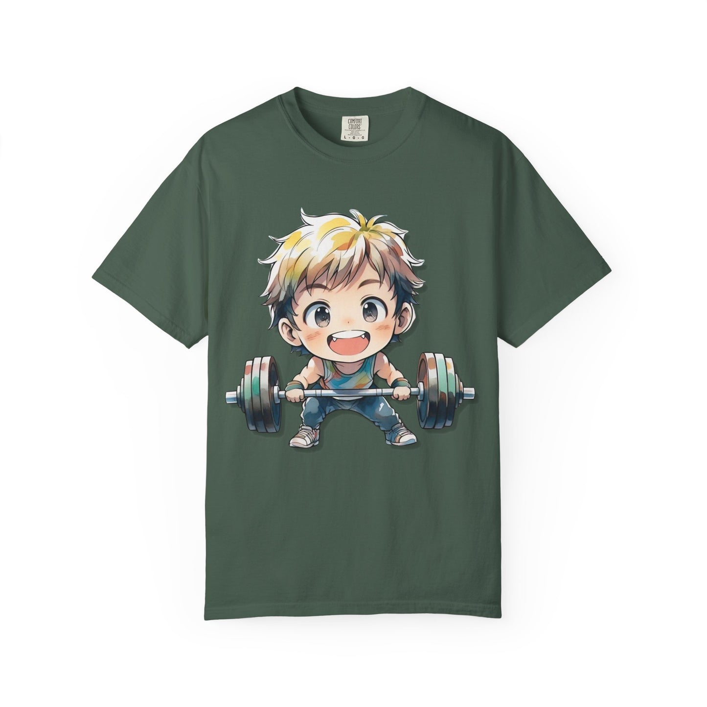 Cute Cartoon Weightlifter Unisex T-shirt - Perfect for Fitness Lovers