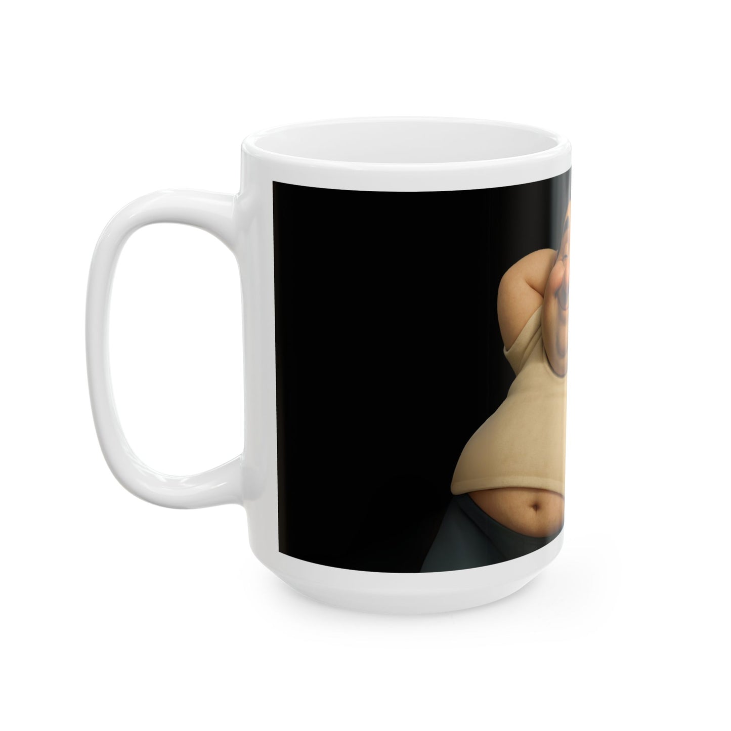 Funny Cartoon Ceramic Mug - Relaxing Theme, Perfect Gift for Coffee Lovers