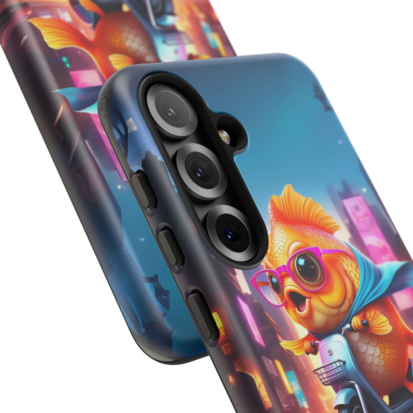 Adventures of Miss Goldfish Phone Case - Fun & Colorful Tough Cover for Fish Lovers