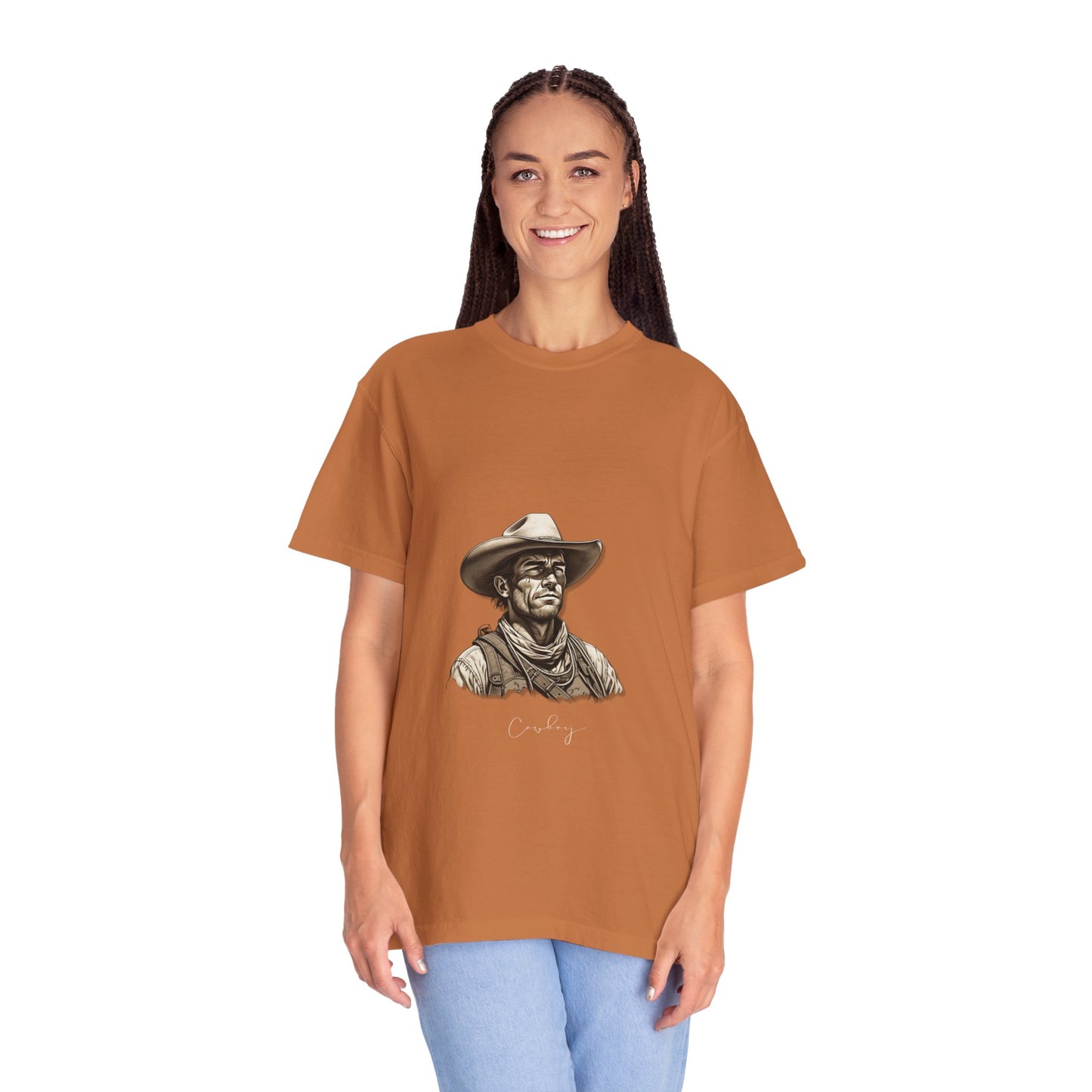 Rustic Cowboy Graphic T-Shirt for Western Aficionados