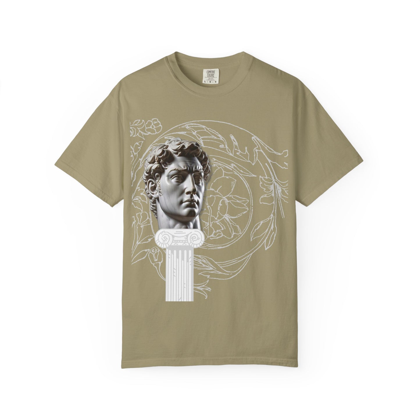 Artistic Roman Garment-Dyed T-shirt - Classic Sculpture Design