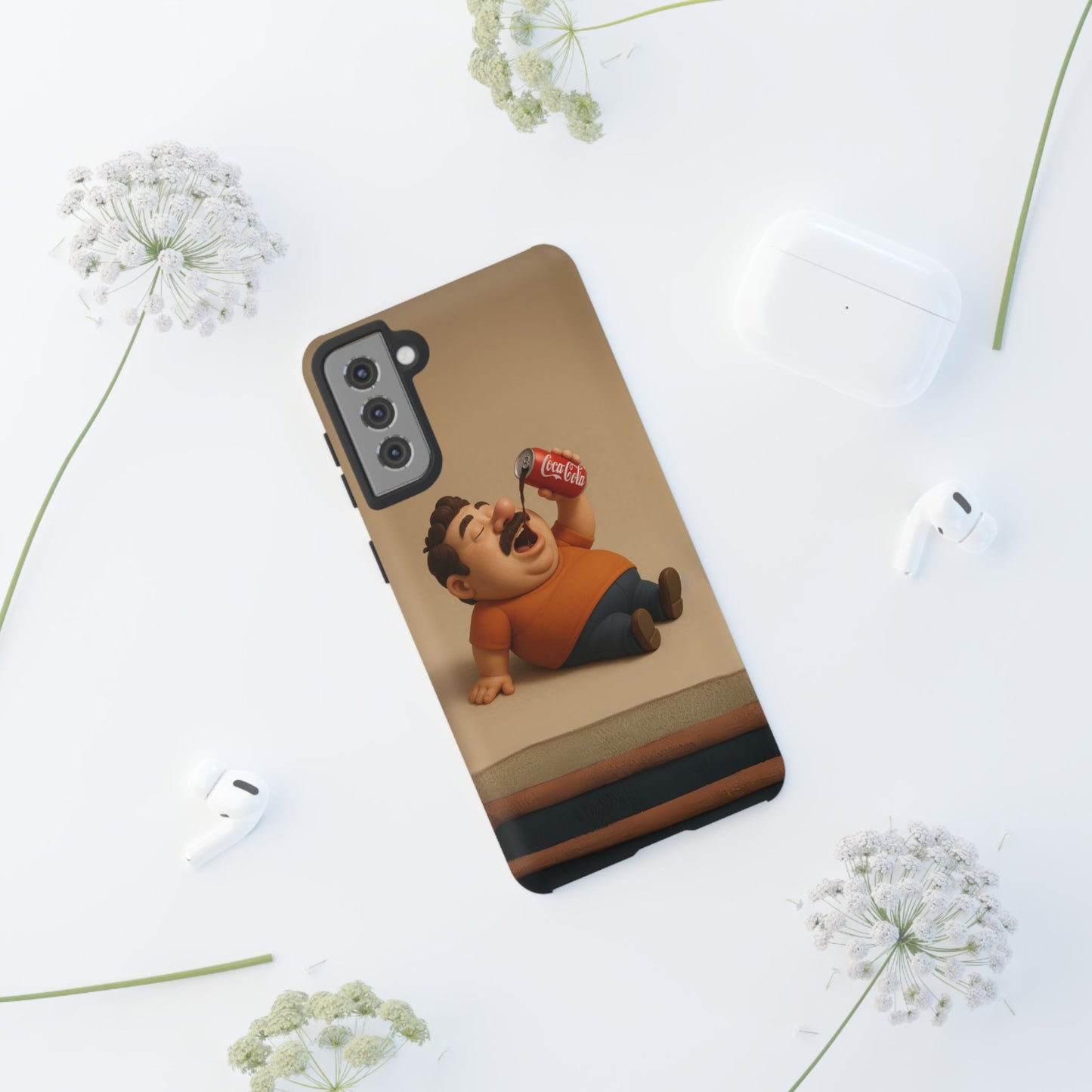 Funny Cartoon Phone Case - 'Coca-Cola Chill' Design