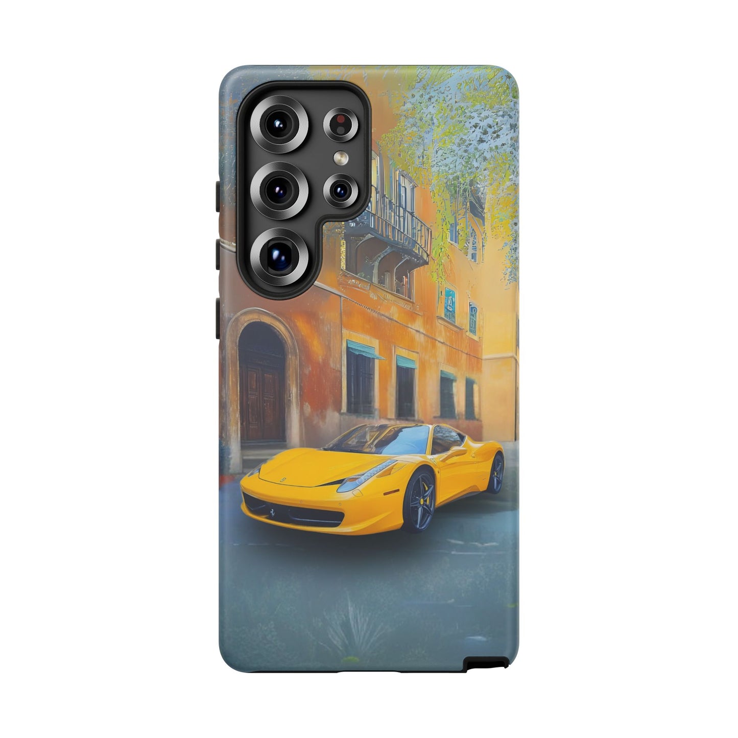 Ferrari Yellow Tough Phone Case - Stylish and Durable