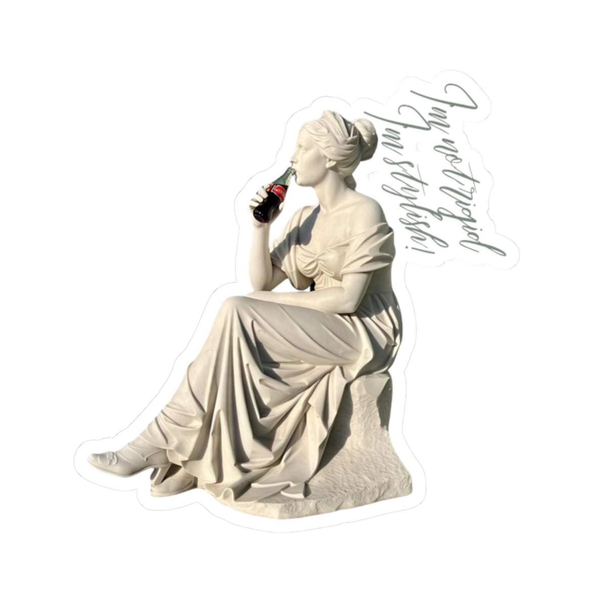 Elegant Soda Break Kiss-Cut Stickers - Classic Art Design for Unique Personalization