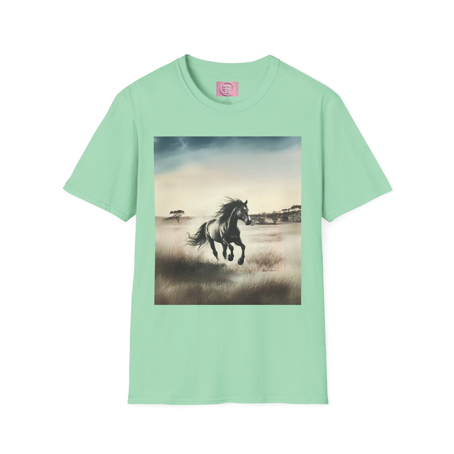 Majestic Horse Unisex Softstyle T-Shirt - Nature Inspired Graphic Tee