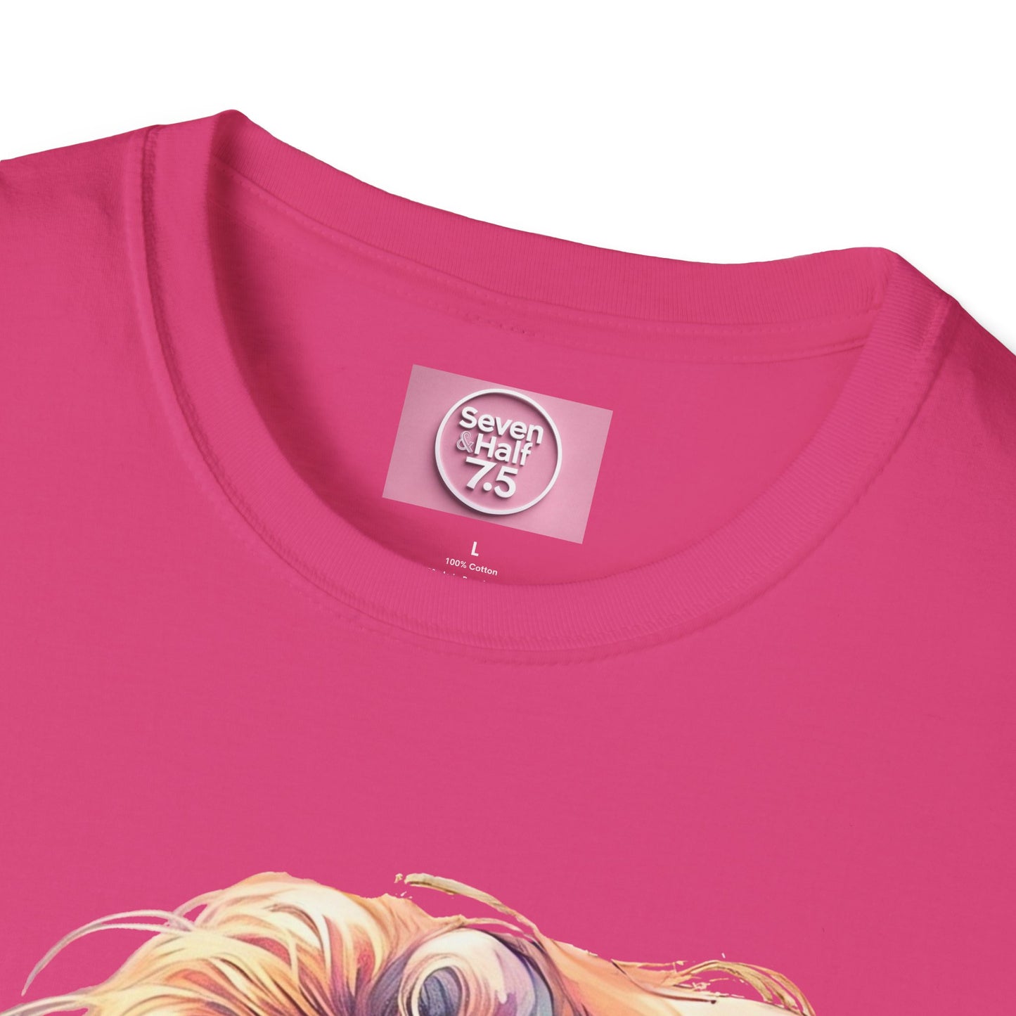 Artistic Women's Portrait T-Shirt - Women's Softstyle Tee for Creative Souls