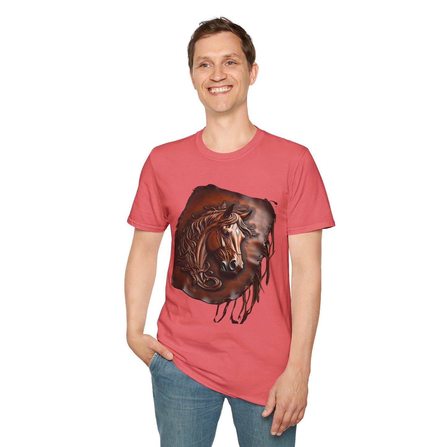 Rustic Horse Artwork Unisex Softstyle T-Shirt